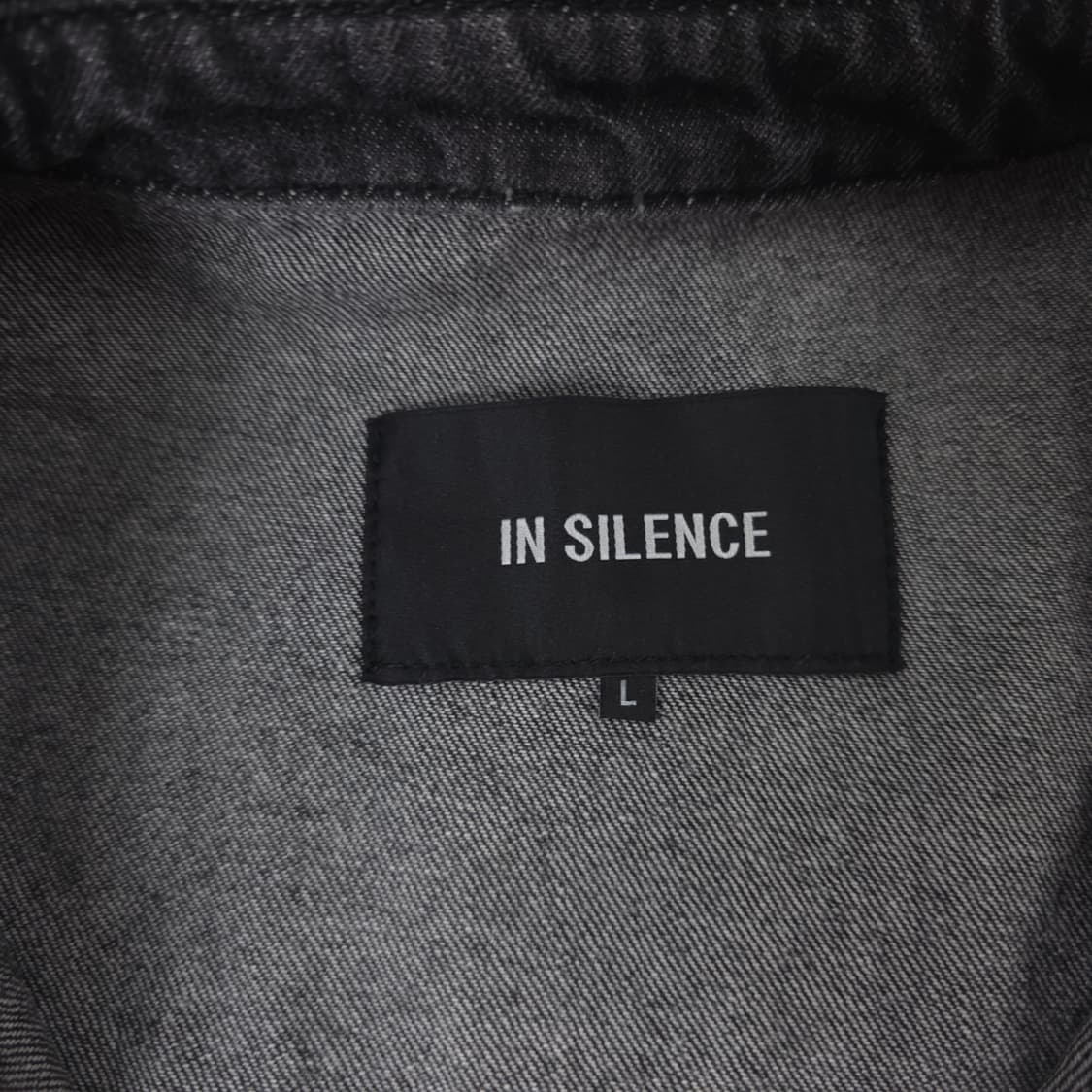 인사일런스 오버핏 데님셔츠 흑청 (L) 상품이미지4