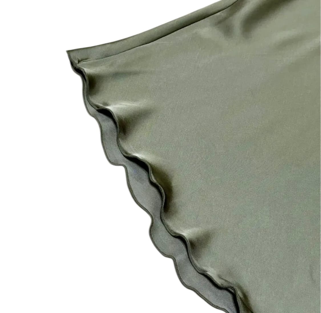 [실사O] H&M 실크 새틴 니랭스 슬립 스커트 (카키/올리브) 상품이미지6
