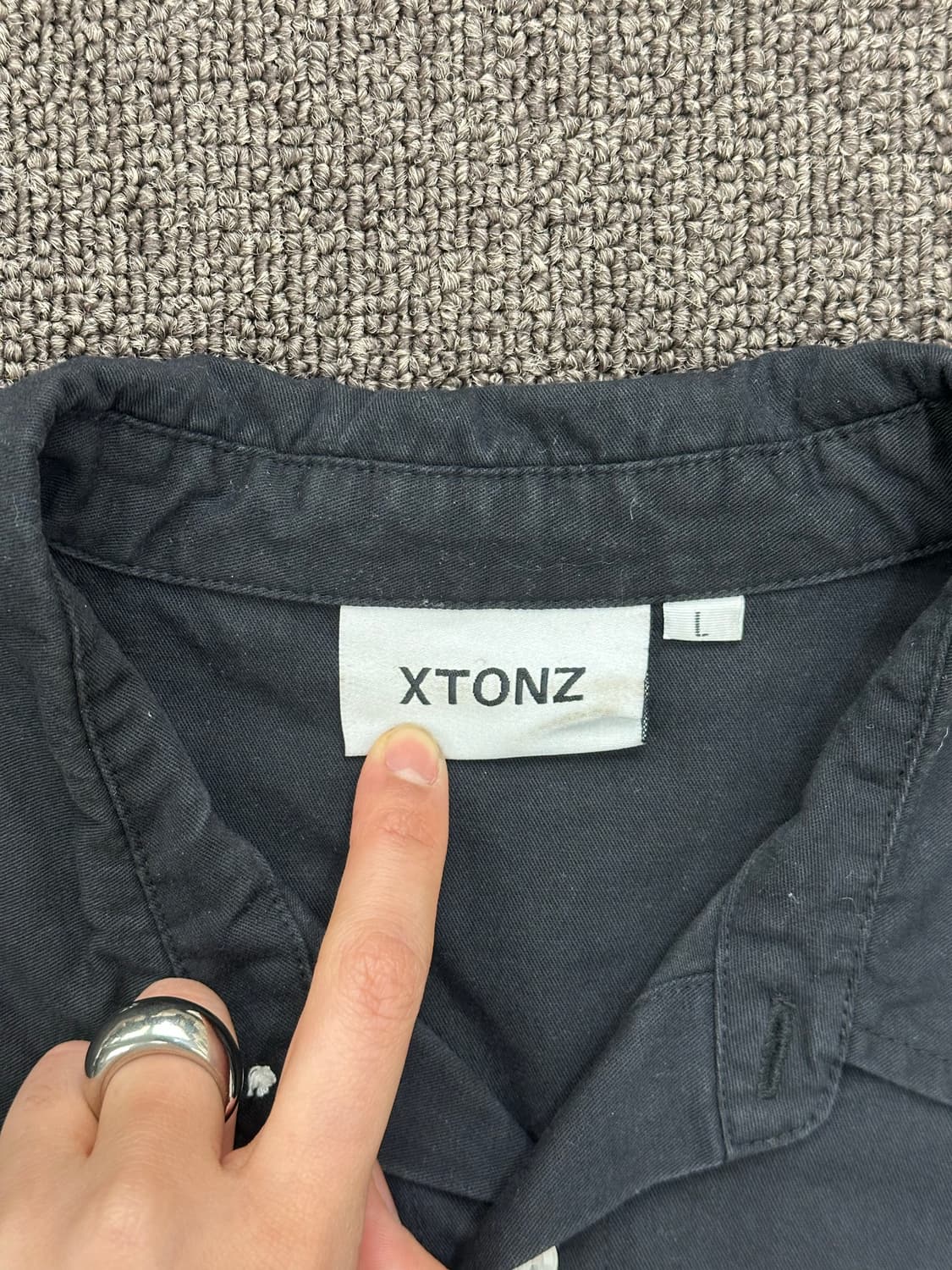 L)엑스톤즈 XTS030 스켈레톤 볼링 셔츠 상품이미지4