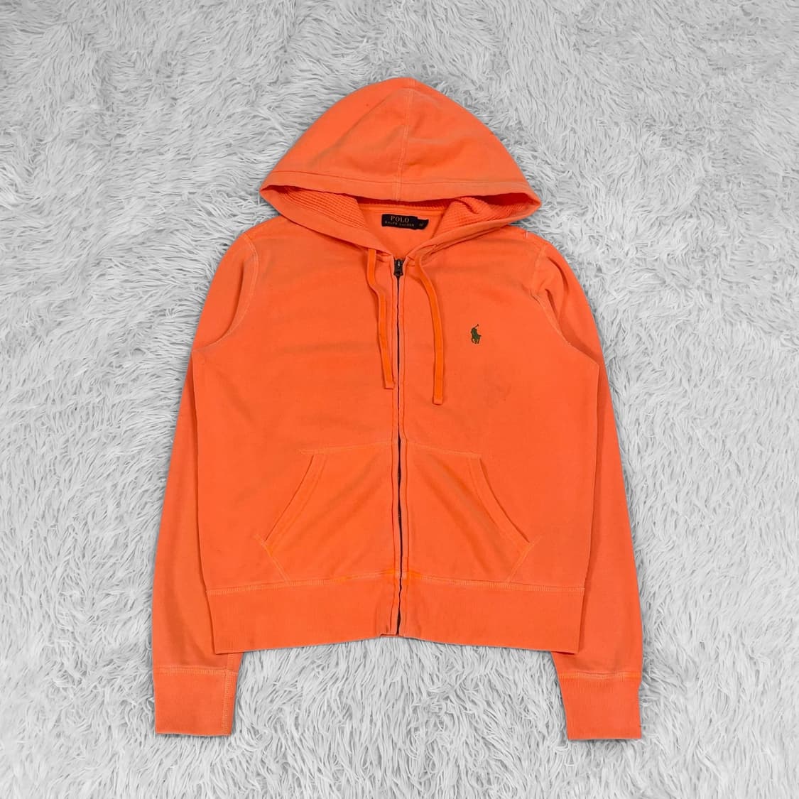 폴로 랄프로렌 포니 로고 후드집업 오렌지 상품이미지2