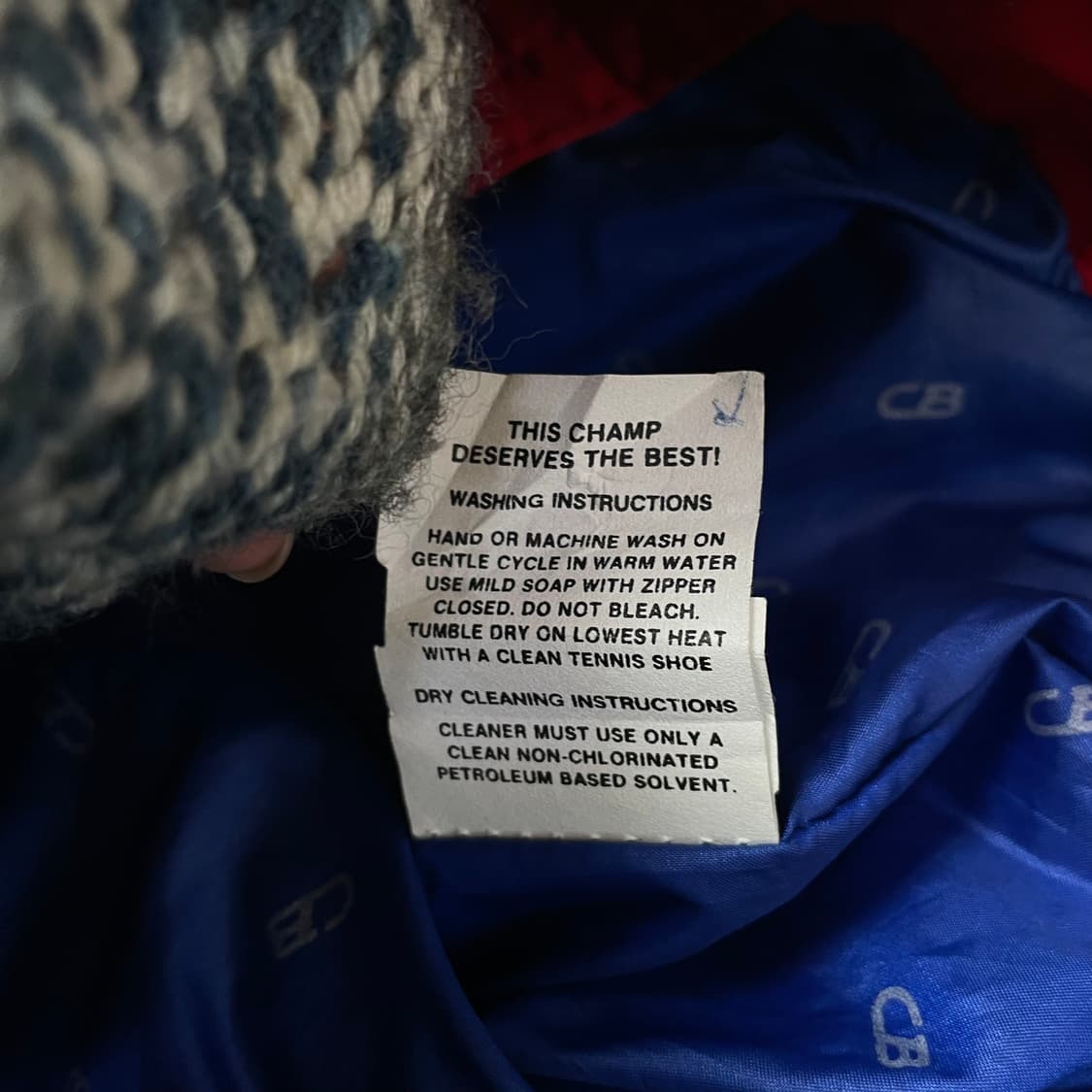 CB 스포츠 레드 나일론 폴리 패딩 점퍼 자켓 S 상품이미지8