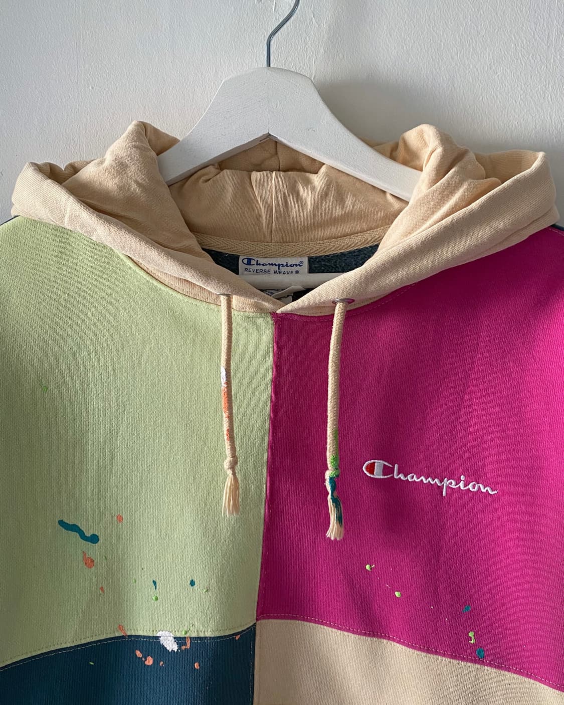 챔피온 리버스위브 컬러풀 페인팅 후드티 상품이미지4