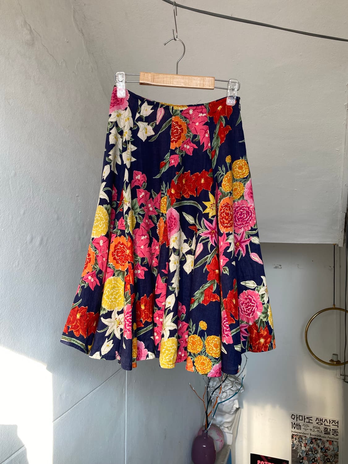 A라인 플레어 플라워 스커트 상품이미지2