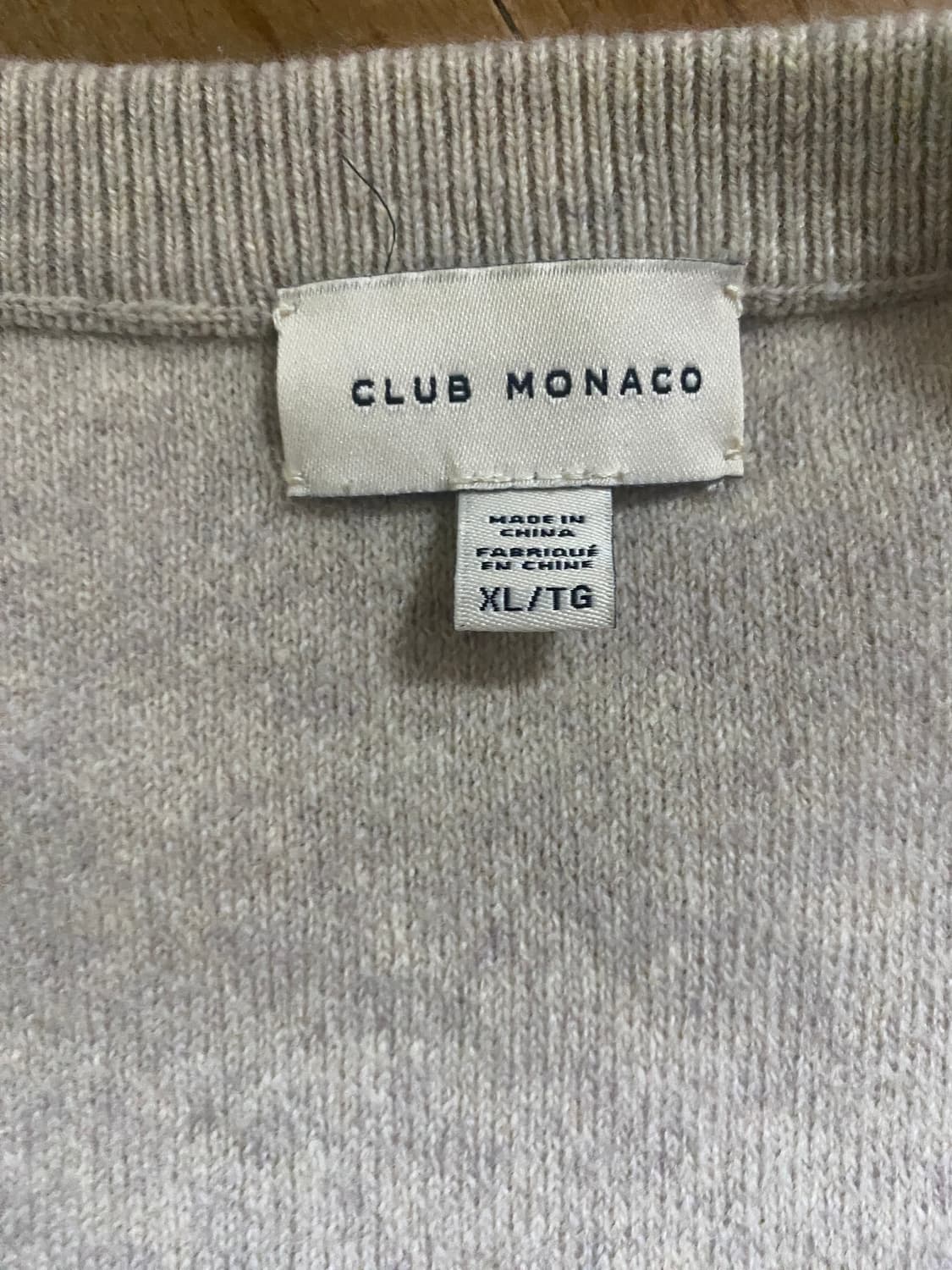 클럽모나코 남성 울100% 니트 XL 상품이미지2