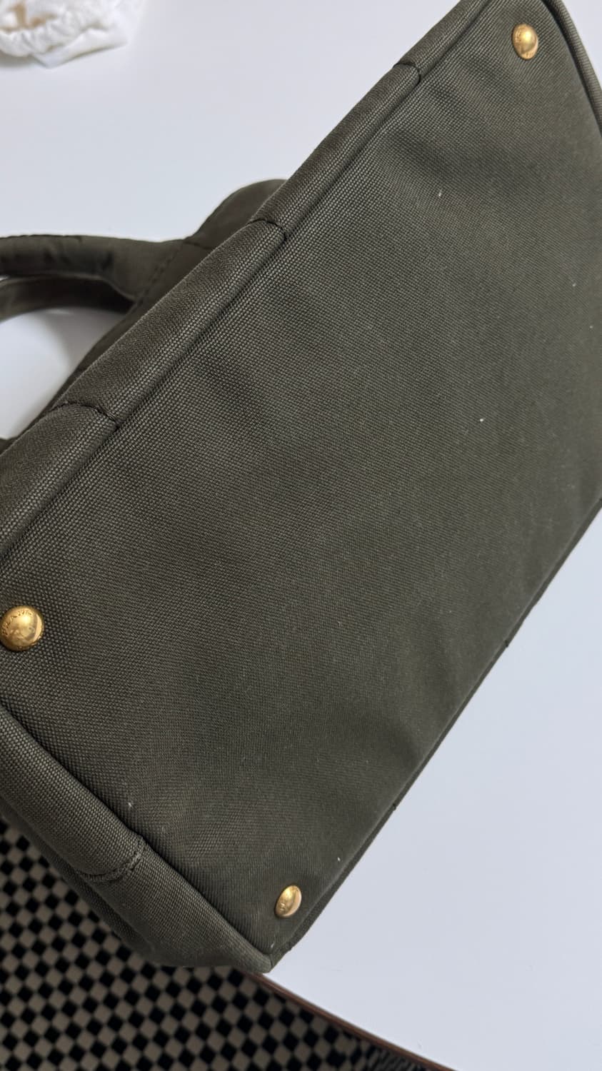 프라다 카나파 캔버스 카키 토트백 상품이미지3