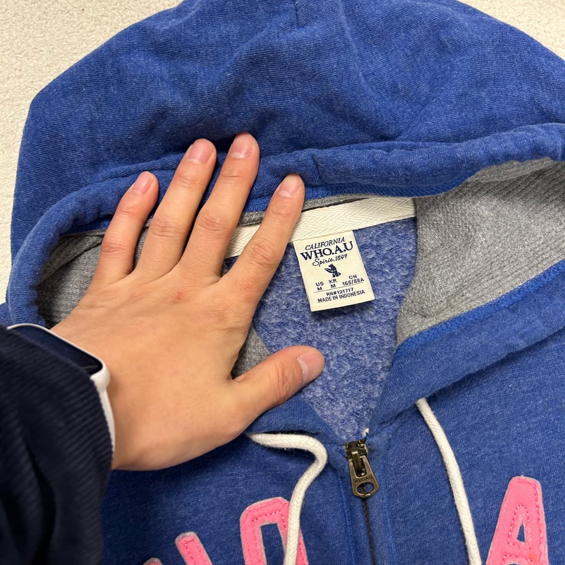 Who.A.U Blue Zip Hoodie 상품이미지6