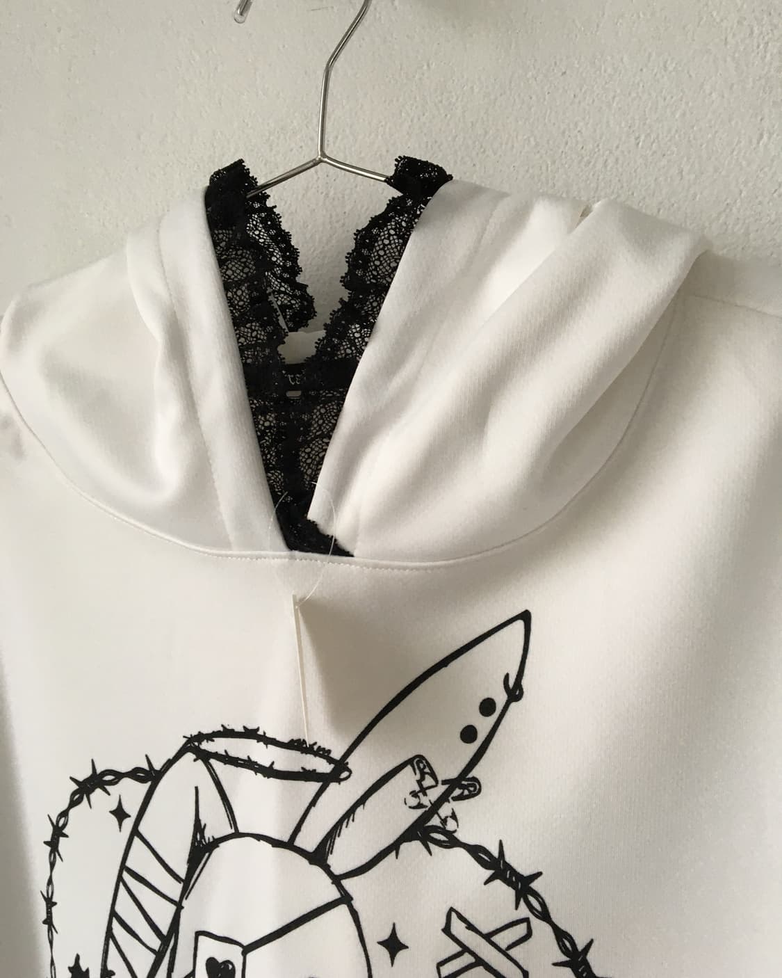 Rabbit ear hood printing hood 상품이미지5
