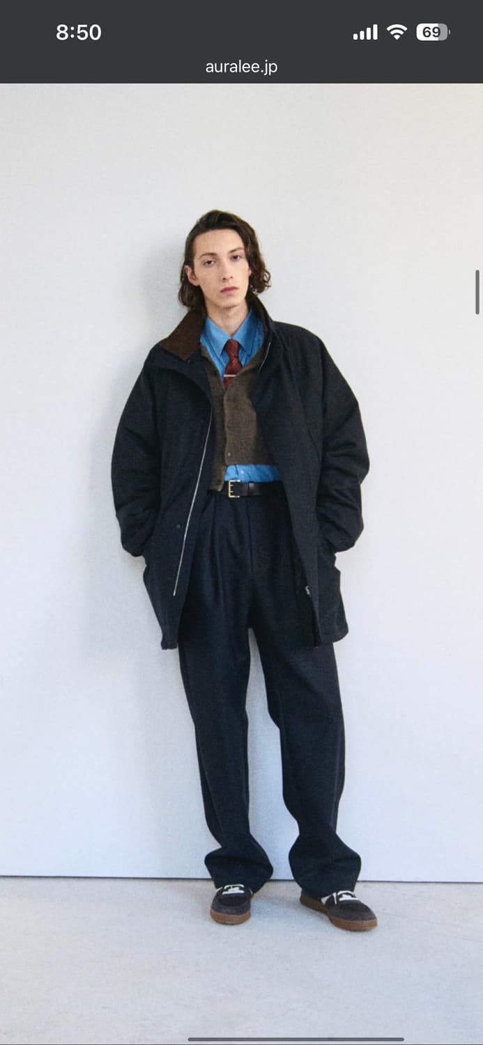 오라리 울 패디드 블루종  상품이미지5