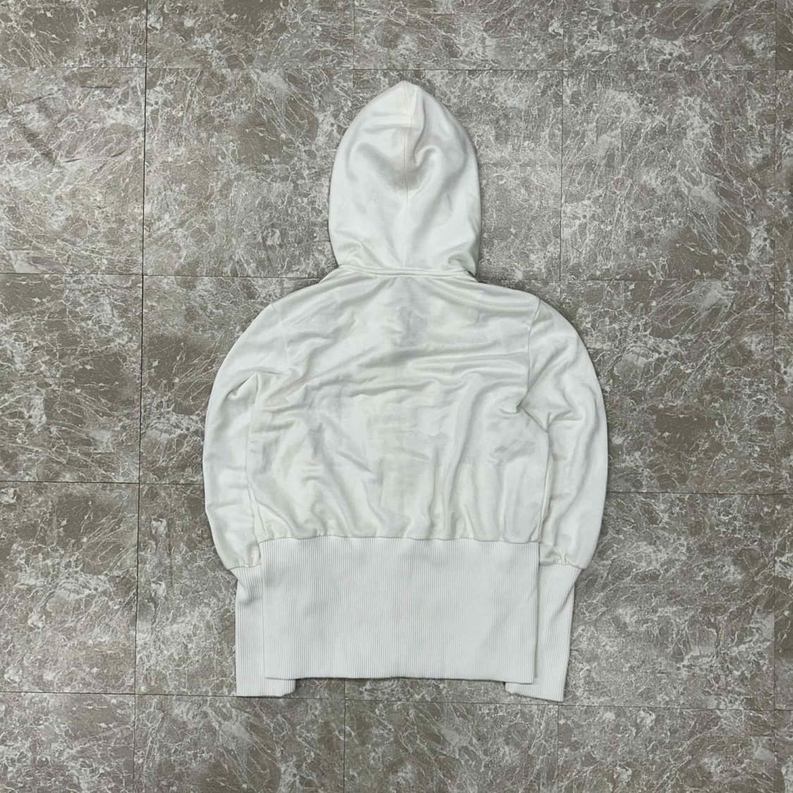 아디다스 y2k 화이트 & 실버 걸즈 대장급 후드 플락 트랙탑 희귀져지( 상품이미지3