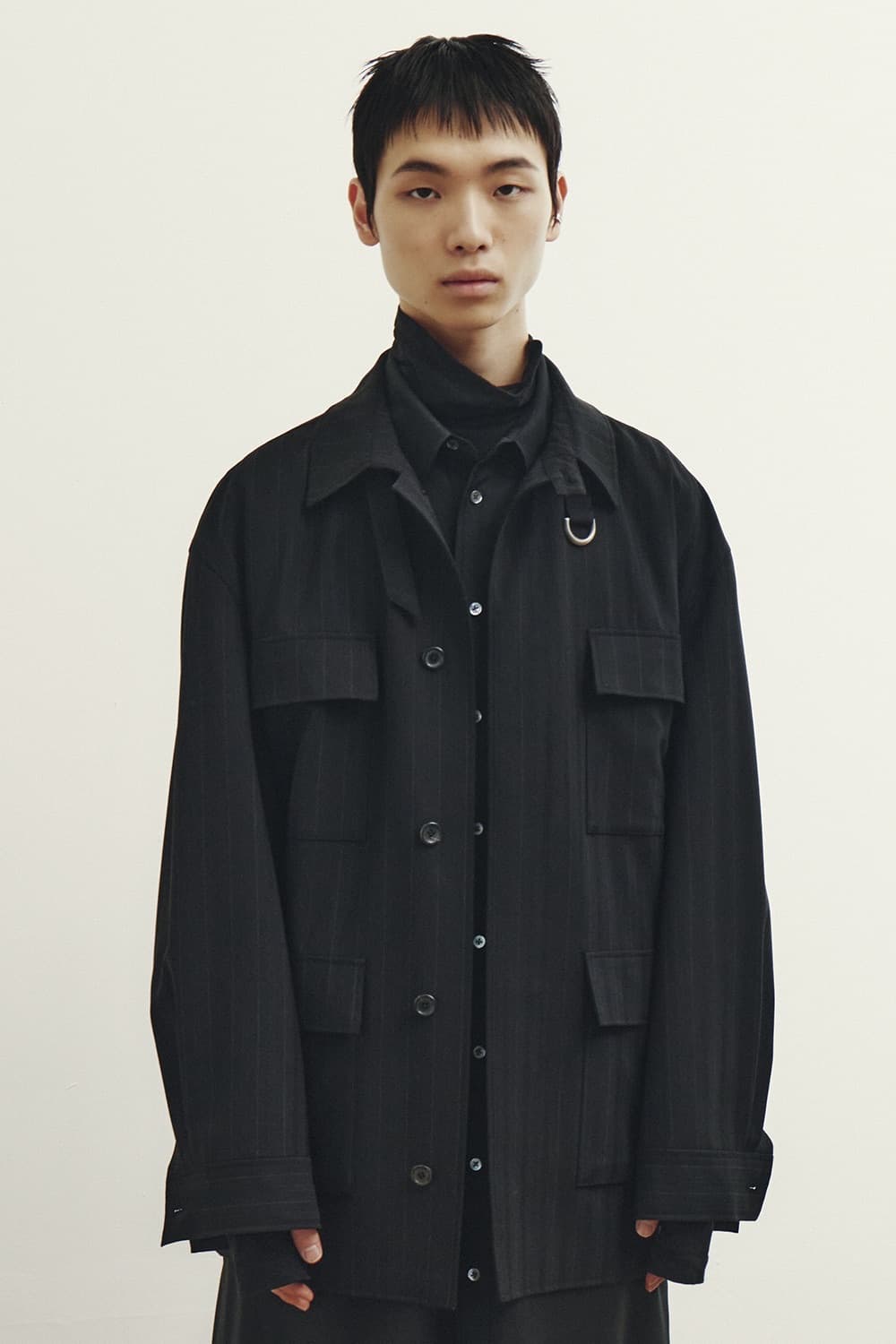 (L) YOUTH 유스  Safari Jacket Black Stripe 상품이미지1
