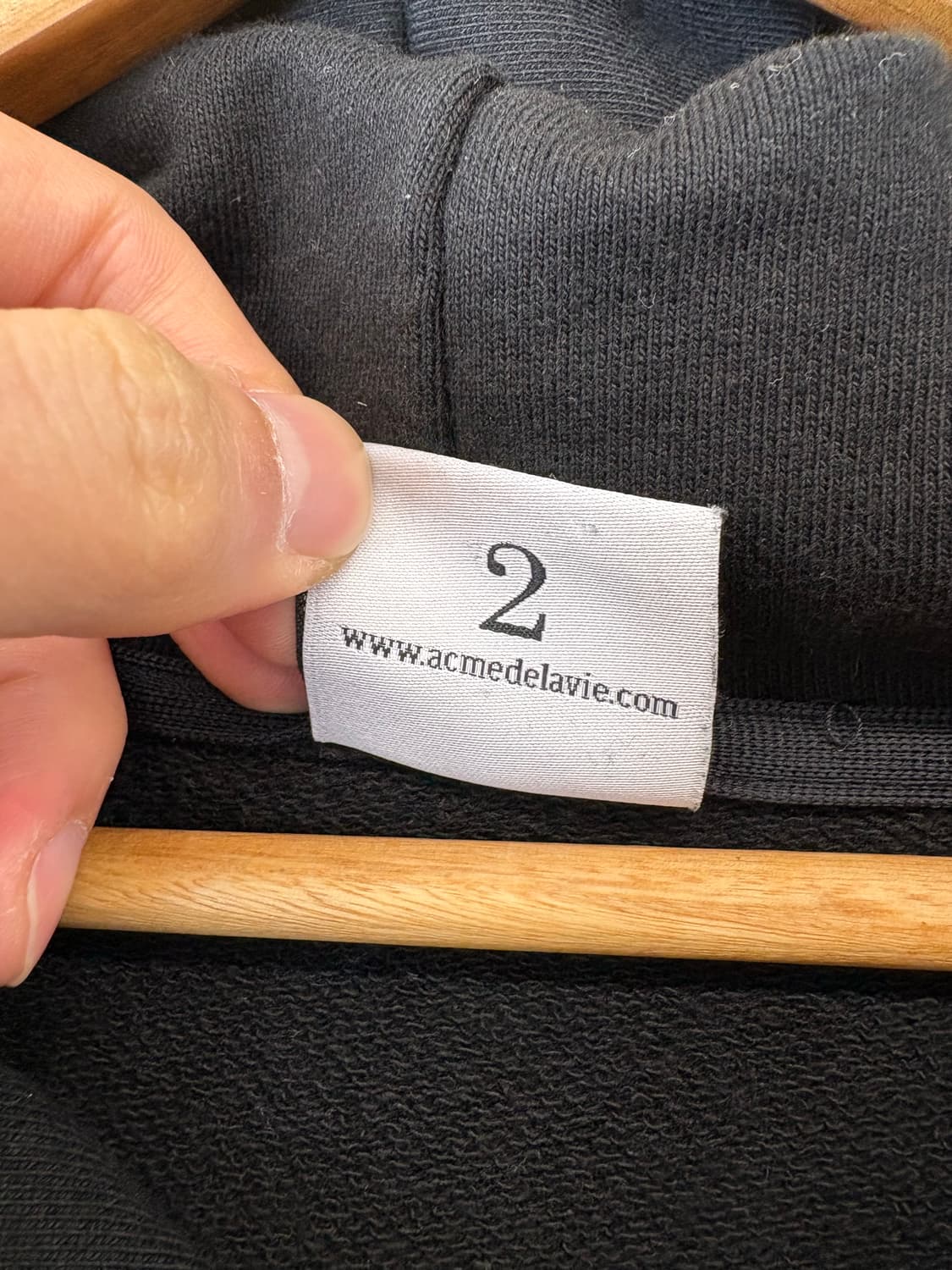 아크메드라비 프린팅 후드티 블랙 상품이미지7