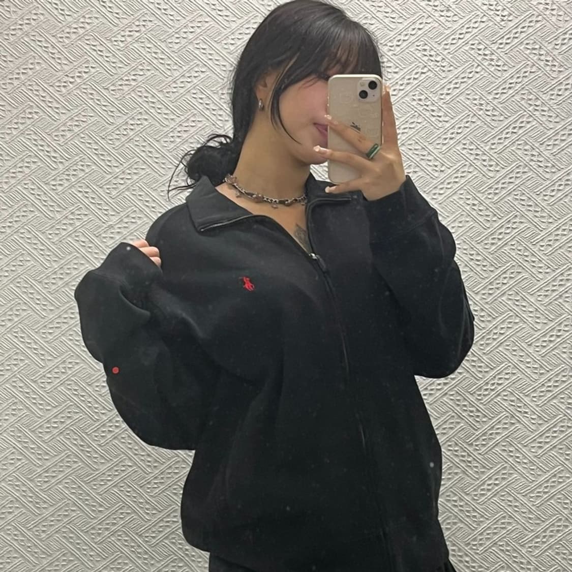 폴로 랄프로렌 자수로고 오버핏 코튼 니트 집업 가디건 105 C06384 상품이미지2