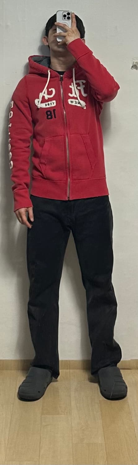 아베크롬비 로고 후드집업 상품이미지5