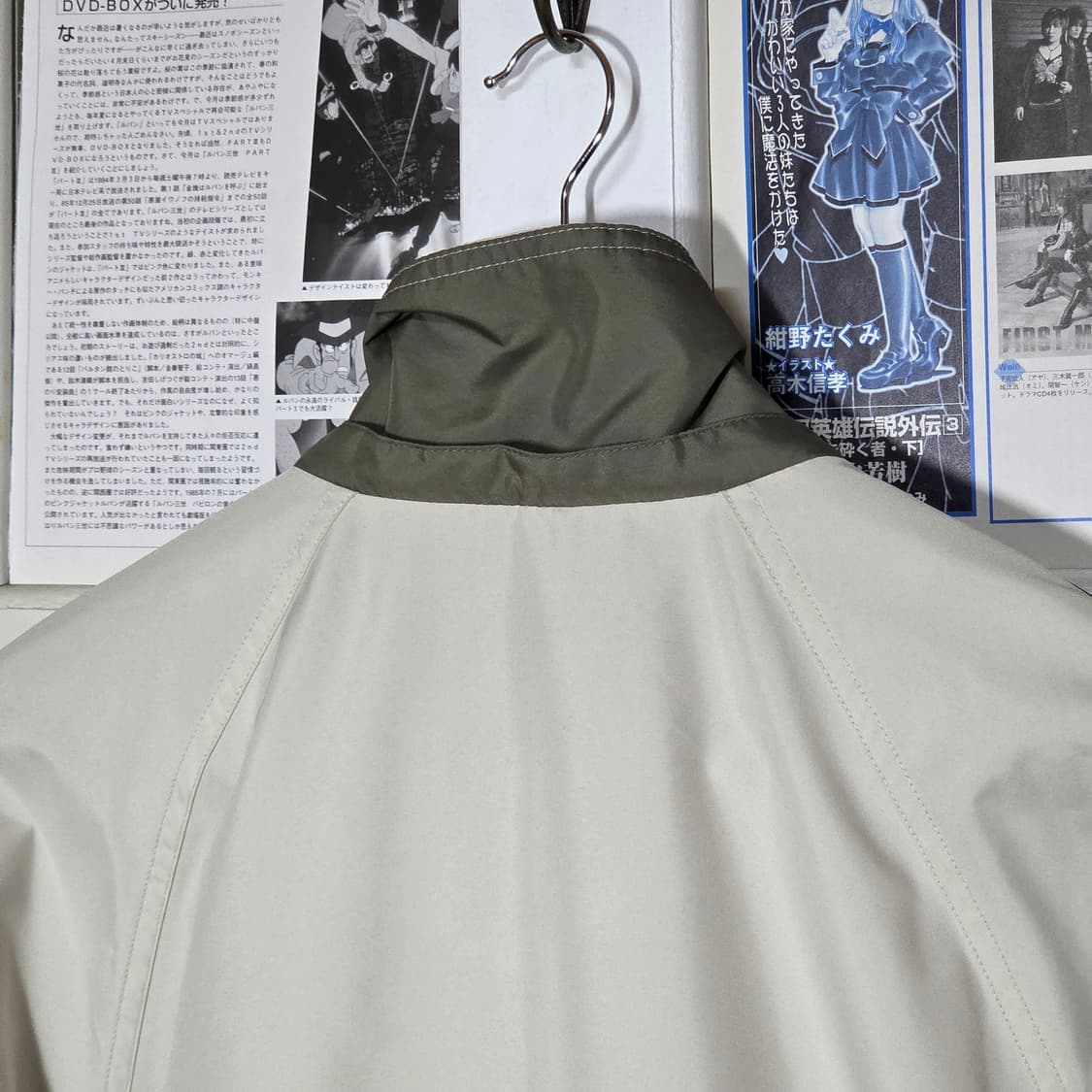 00S 아식스 카키 베이지 배색 바람막이 자켓 상품이미지7