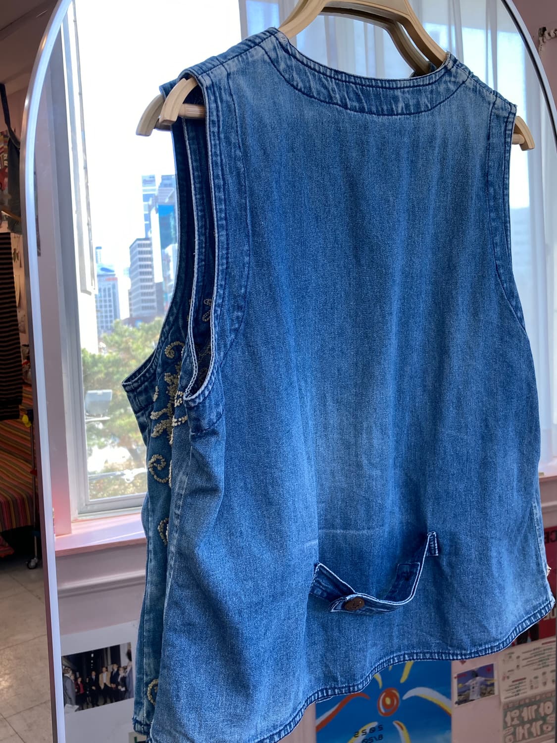 에스닉 자수 데님 베스트 상품이미지6