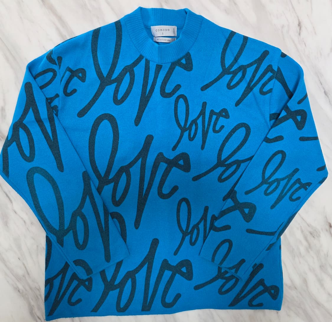 코모도 러브 공용 블루 니트 상품이미지1