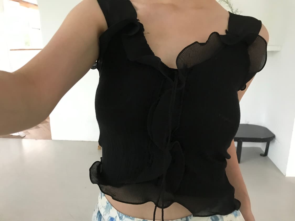 vintage ruffle sleeveless 상품이미지4