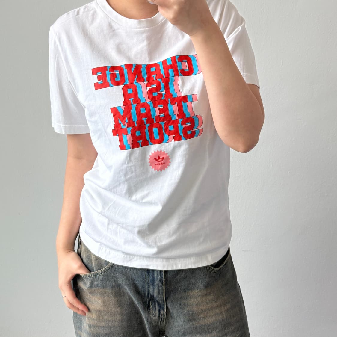 [M] 아디다스 슬로건 반팔 티셔츠 상품이미지2