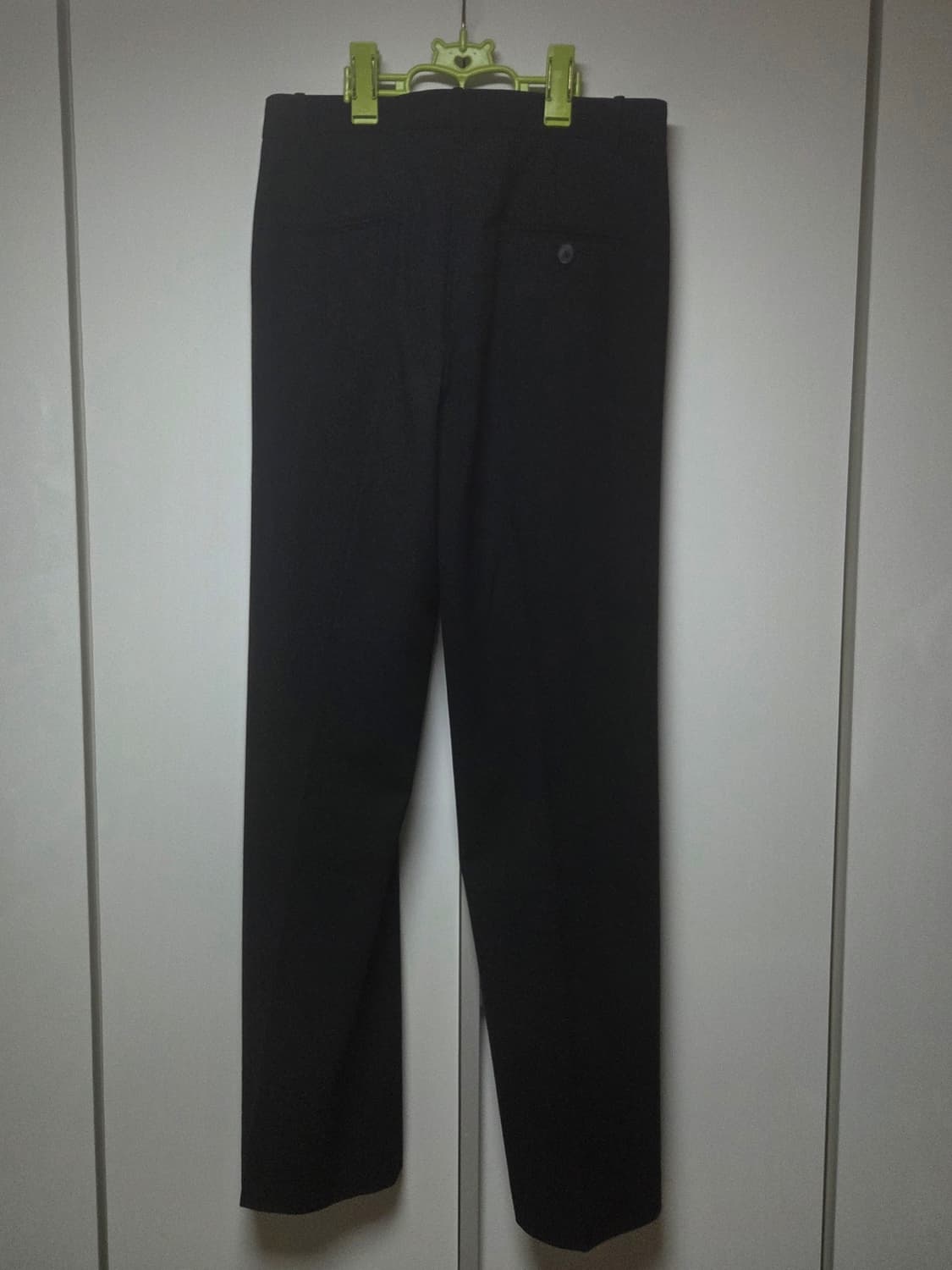 엘무드 - 프렌치 울 블렌드 스트레이트 슬랙스 (블랙,46 size) 상품이미지2
