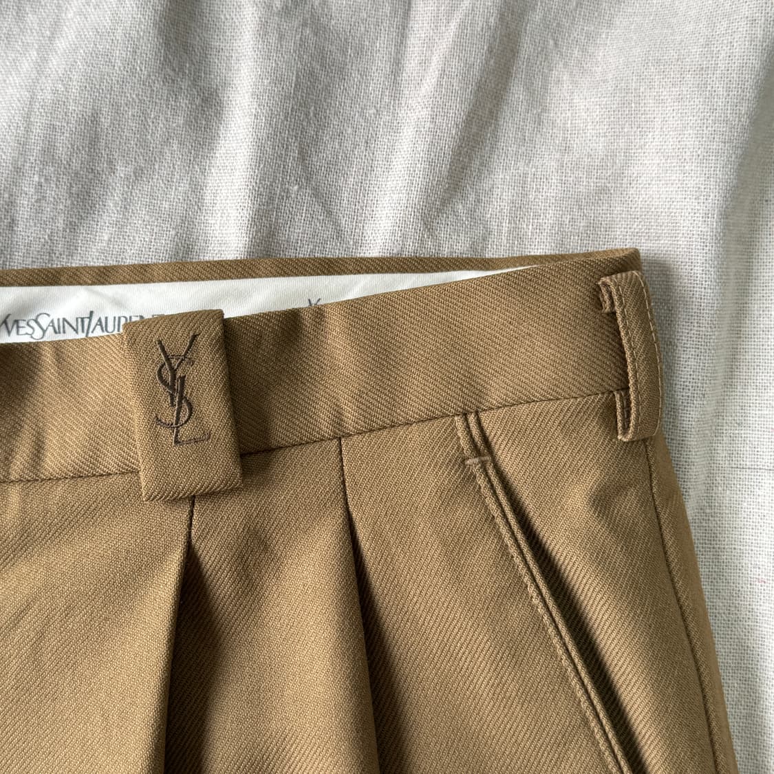 입생로랑 빈티지 자수 카브라 브라운 치노팬츠 32~ 상품이미지3