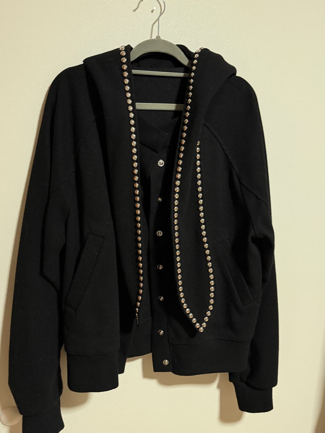 김미더영 스터드 머플러 후드 가디건  새상품  상품이미지4