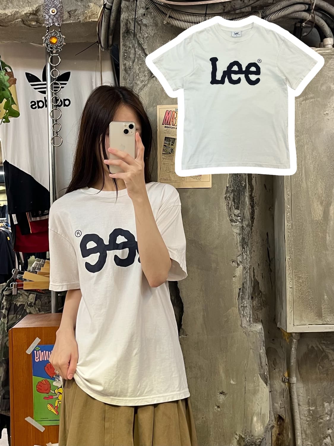 리 반팔티 화이트 S #csz599 상품이미지1