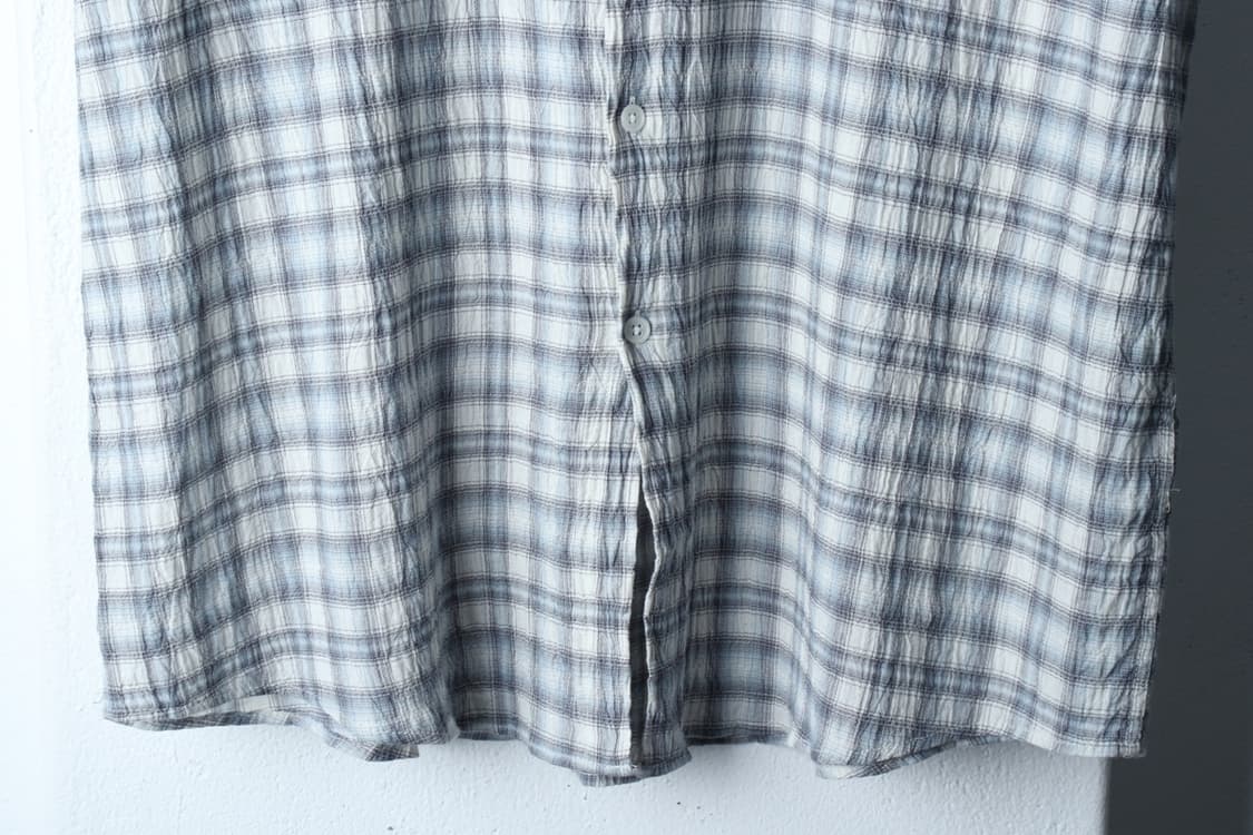 (XL) 르아르 반팔 카라 티셔츠 셔츠 남방 체크 연블루-H32345 상품이미지4