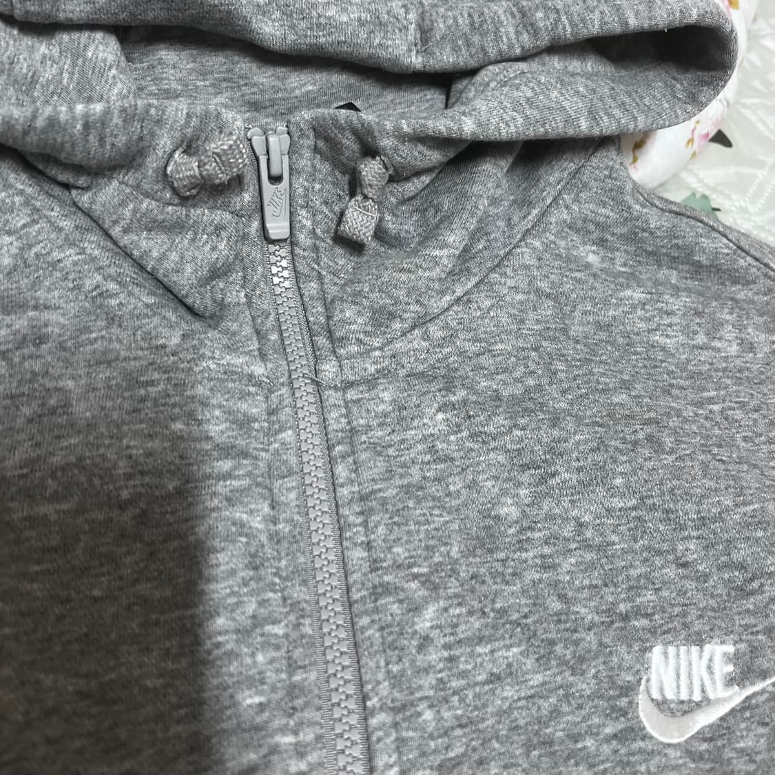 [XL] 나이키 NSW 클럽 풀 집 후드 그레이 헤더 상품이미지5