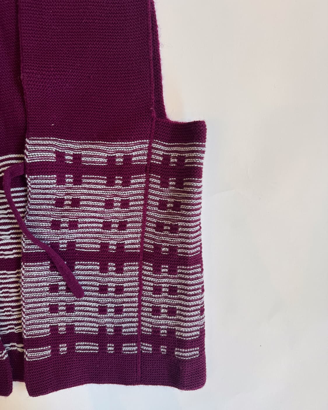Purple Fair Isle Knit Vest 상품이미지2