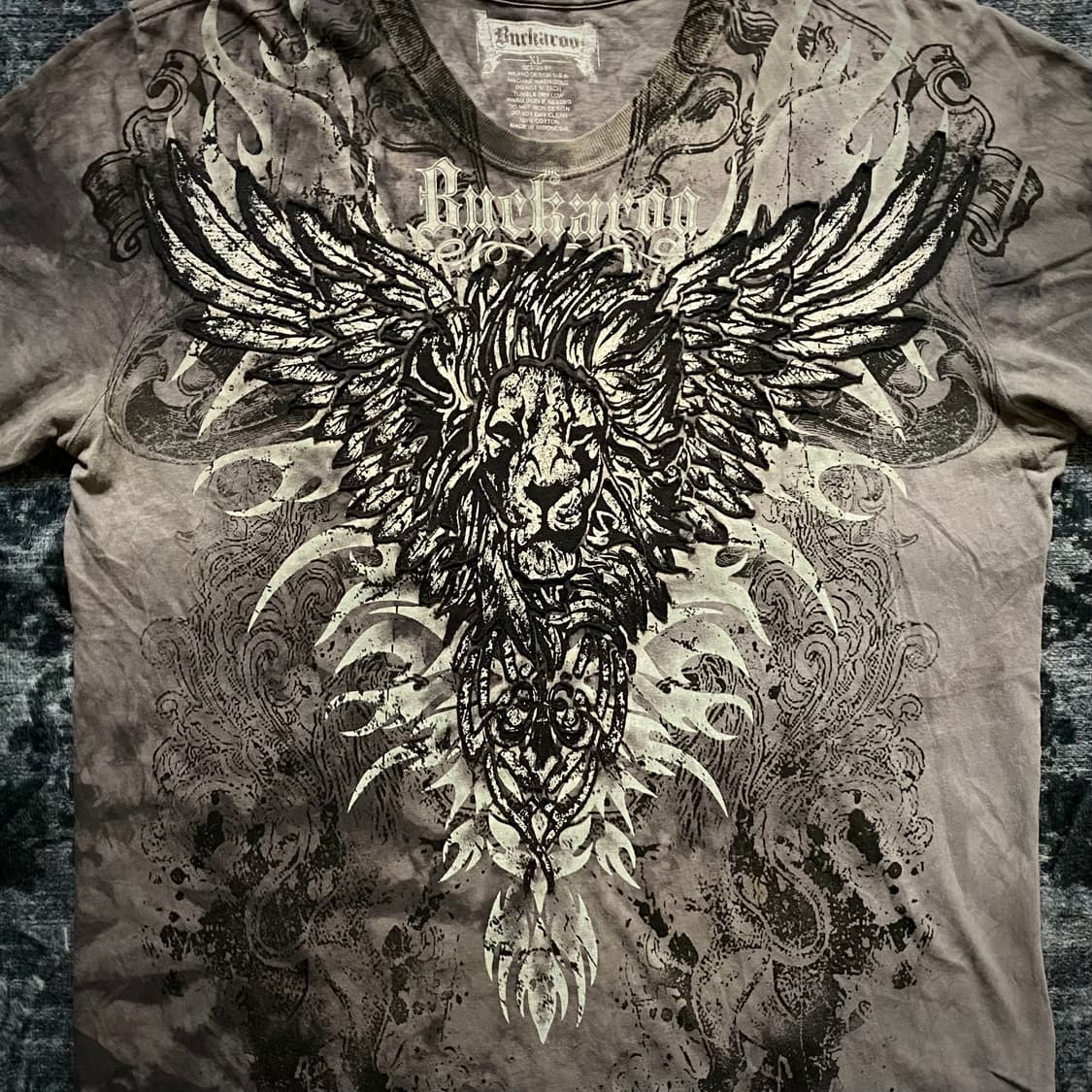 -Buckaroo- Lion Print Y2K T-Shirt 상품이미지3