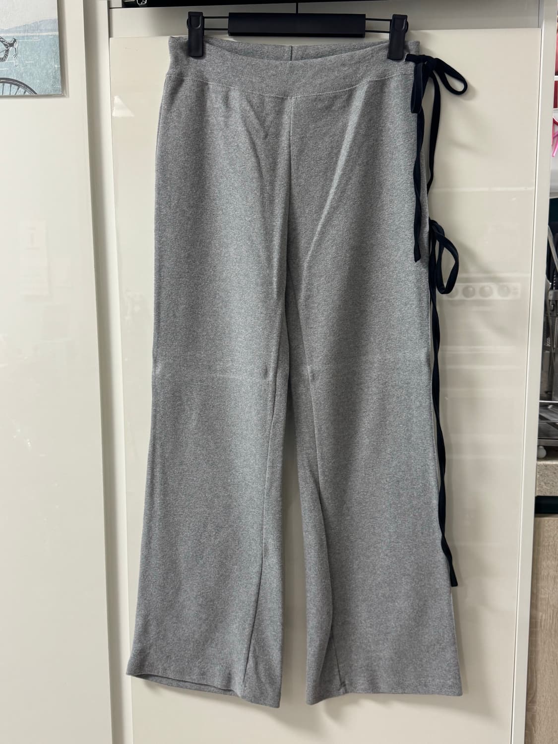 LOSESLEEPOVER 회색 끈 장식 밴딩 팬츠 상품이미지1