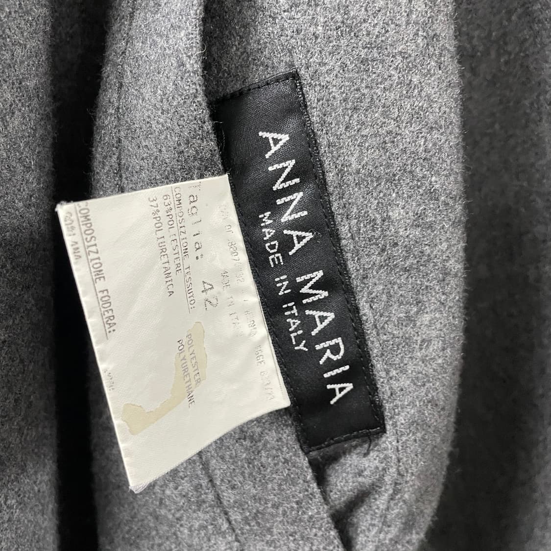 안나마리아 블랙/그레이 리버시블 코트 42(W) 상품이미지4