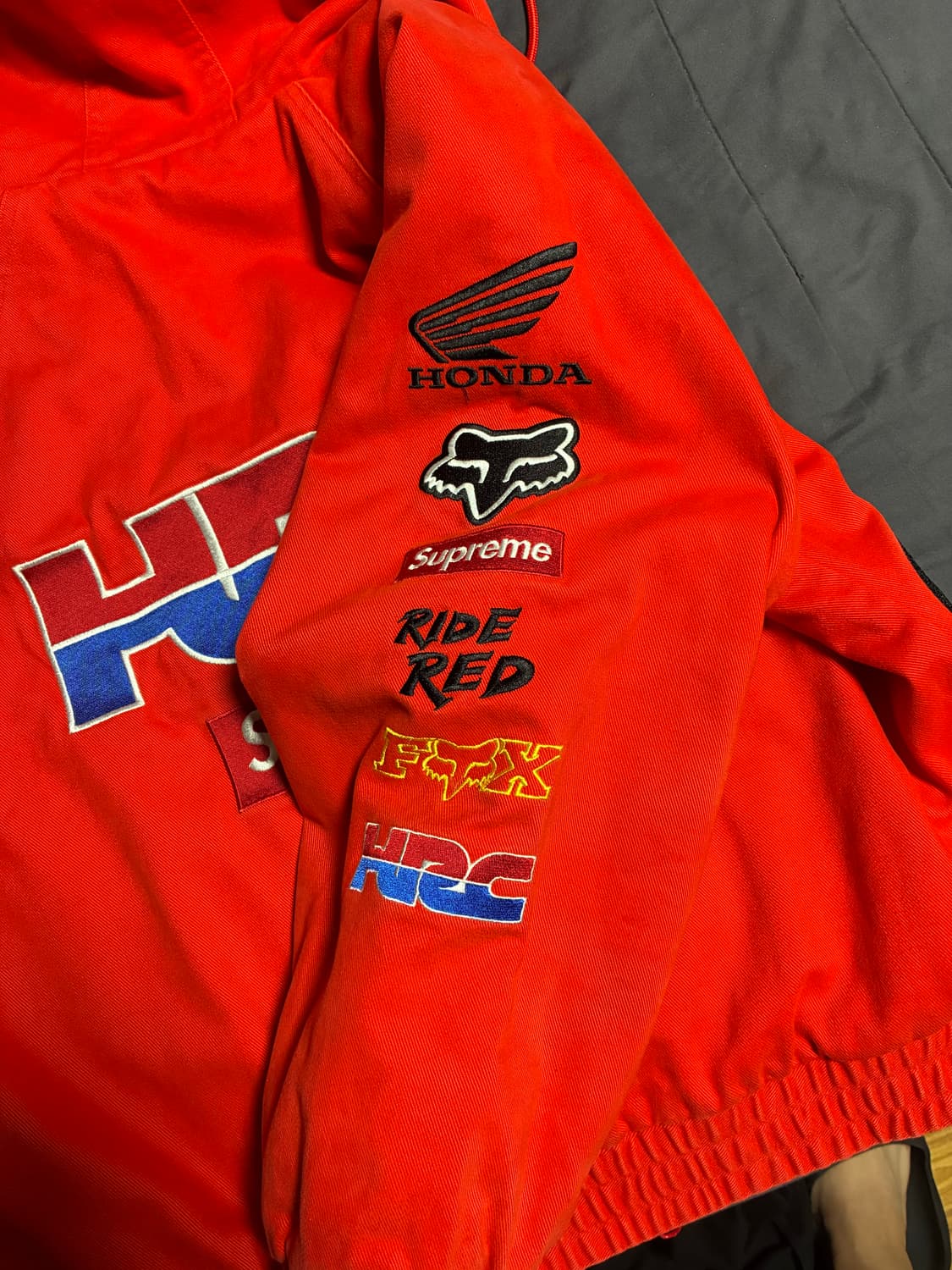 슈프림 X 혼다 X 폭스 레이싱 퍼피 집업 자켓 레드 XL 상품이미지3