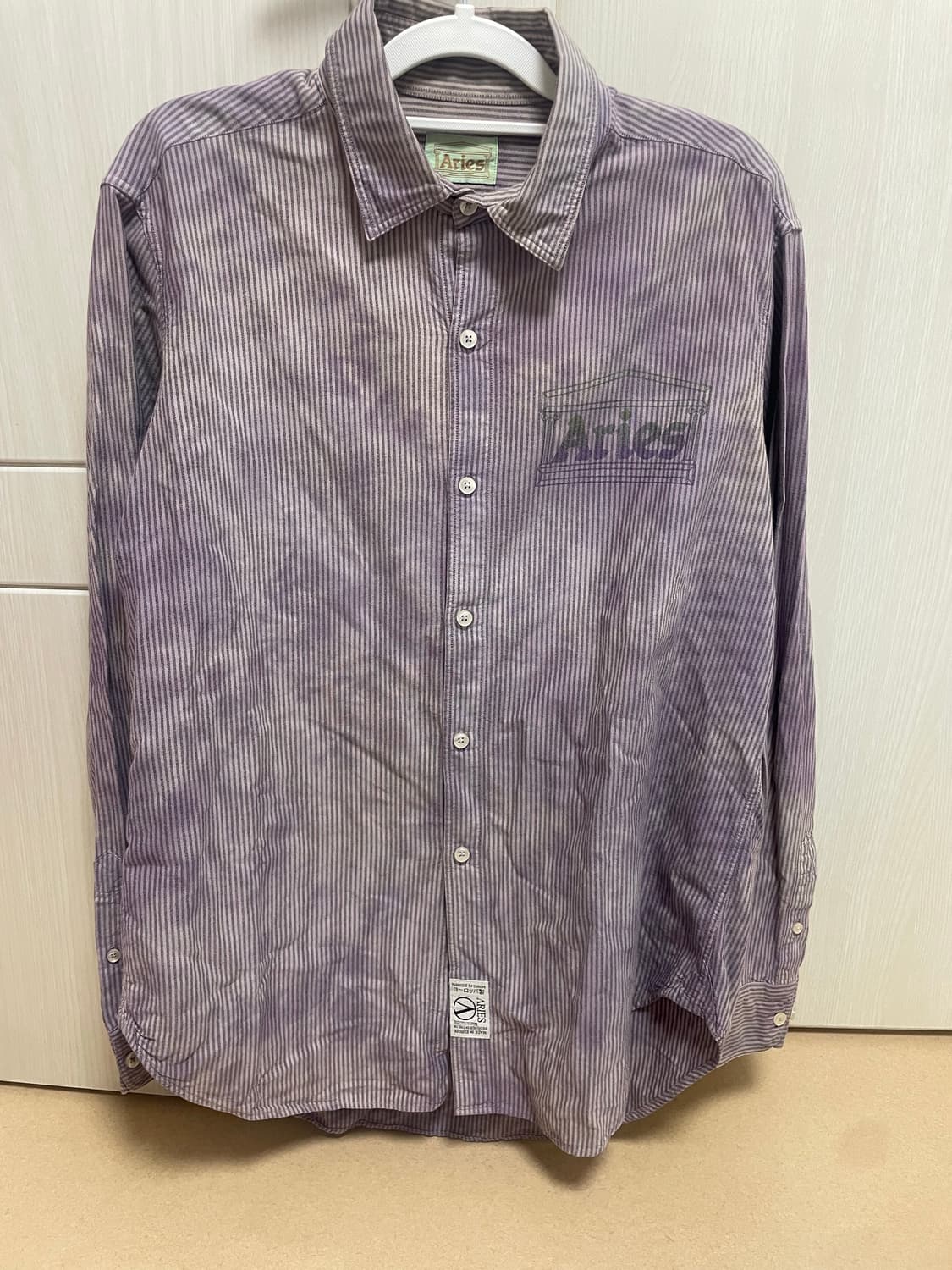ARIES OVERDYED OXFORD STRIPE SHIRT 상품이미지2