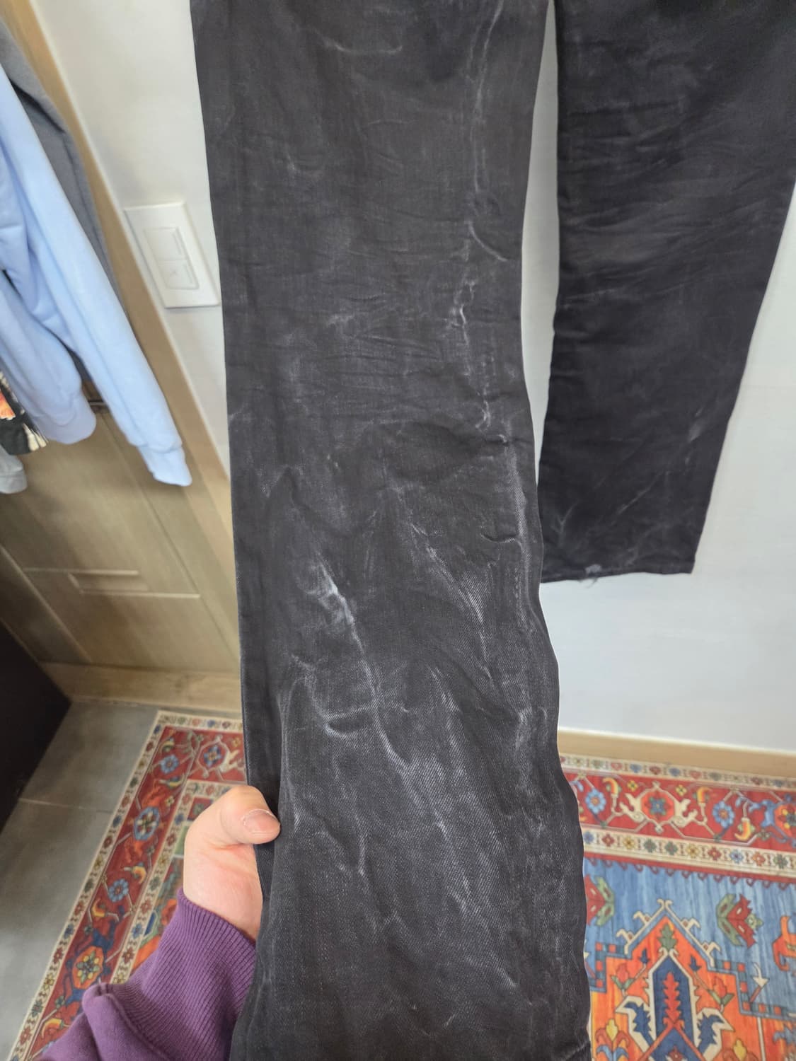 게스 프리미엄 빈티지 스터드 빈티지워싱 데님팬츠 33 상품이미지9