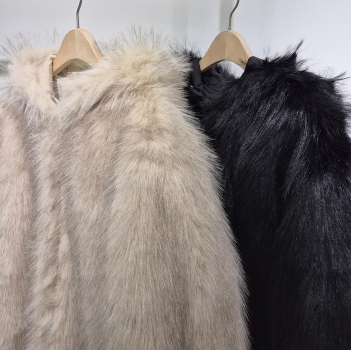 올슨 후드 퍼 자켓 (블랙,리버시블) 상품이미지7