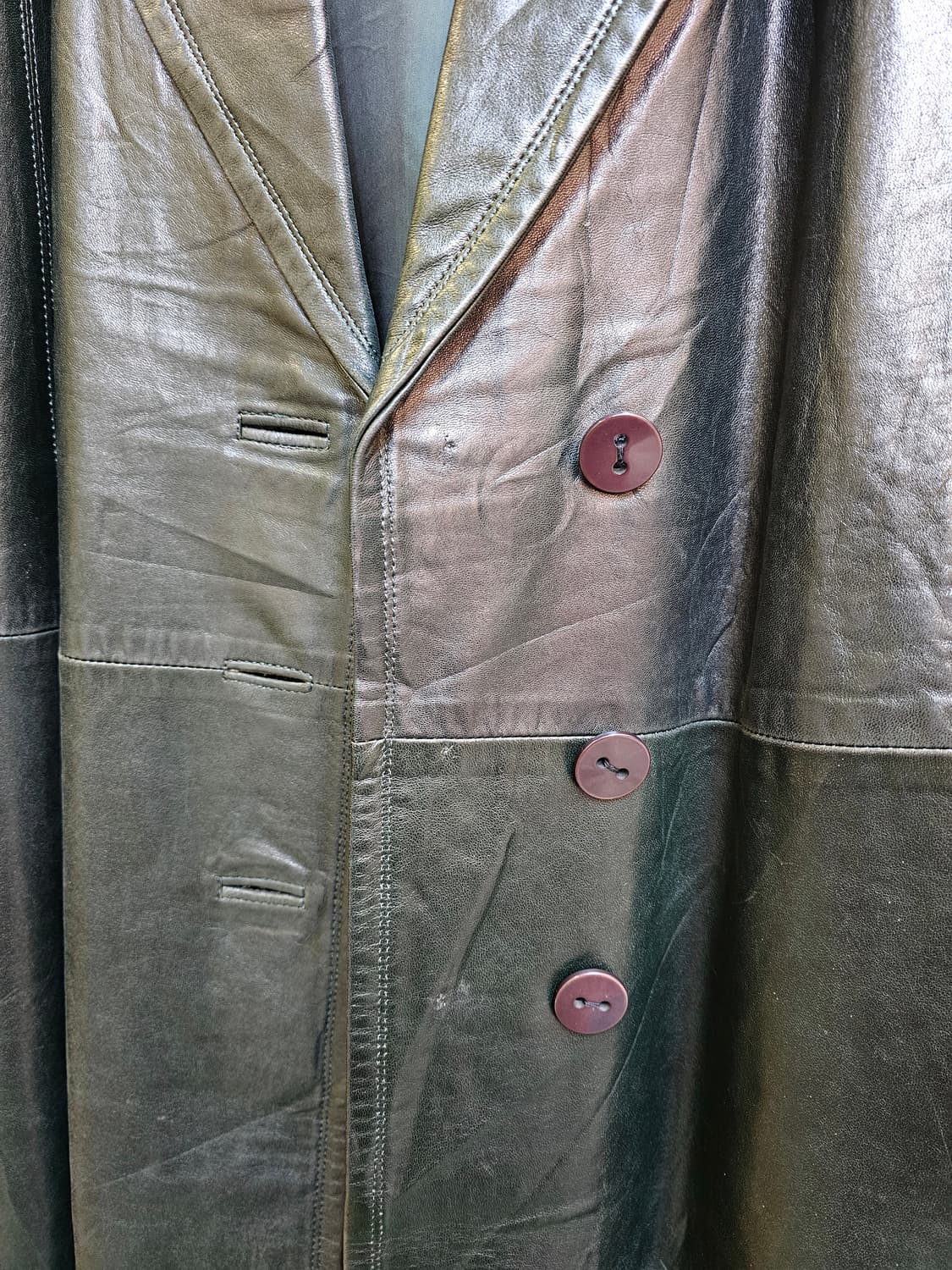 Angle Leather 딥그린 램스킨 자켓 상품이미지7