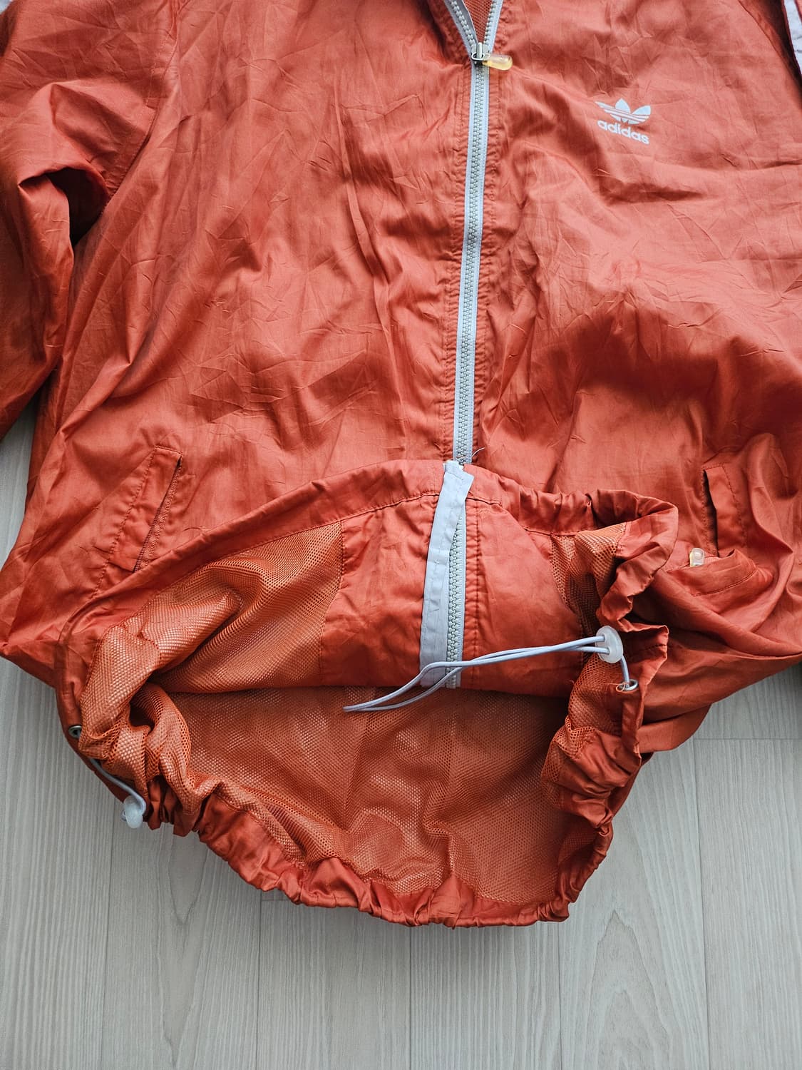 올드스쿨 아디다스 오렌지색 바람막이  상품이미지4