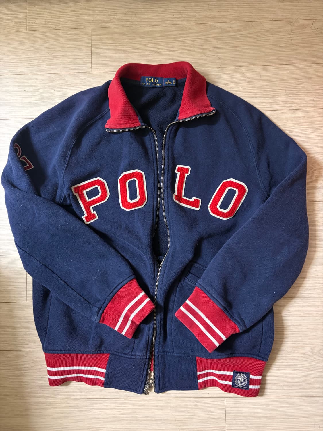 폴로 랄프로렌 네이비 코튼 집업 져지 상품이미지1