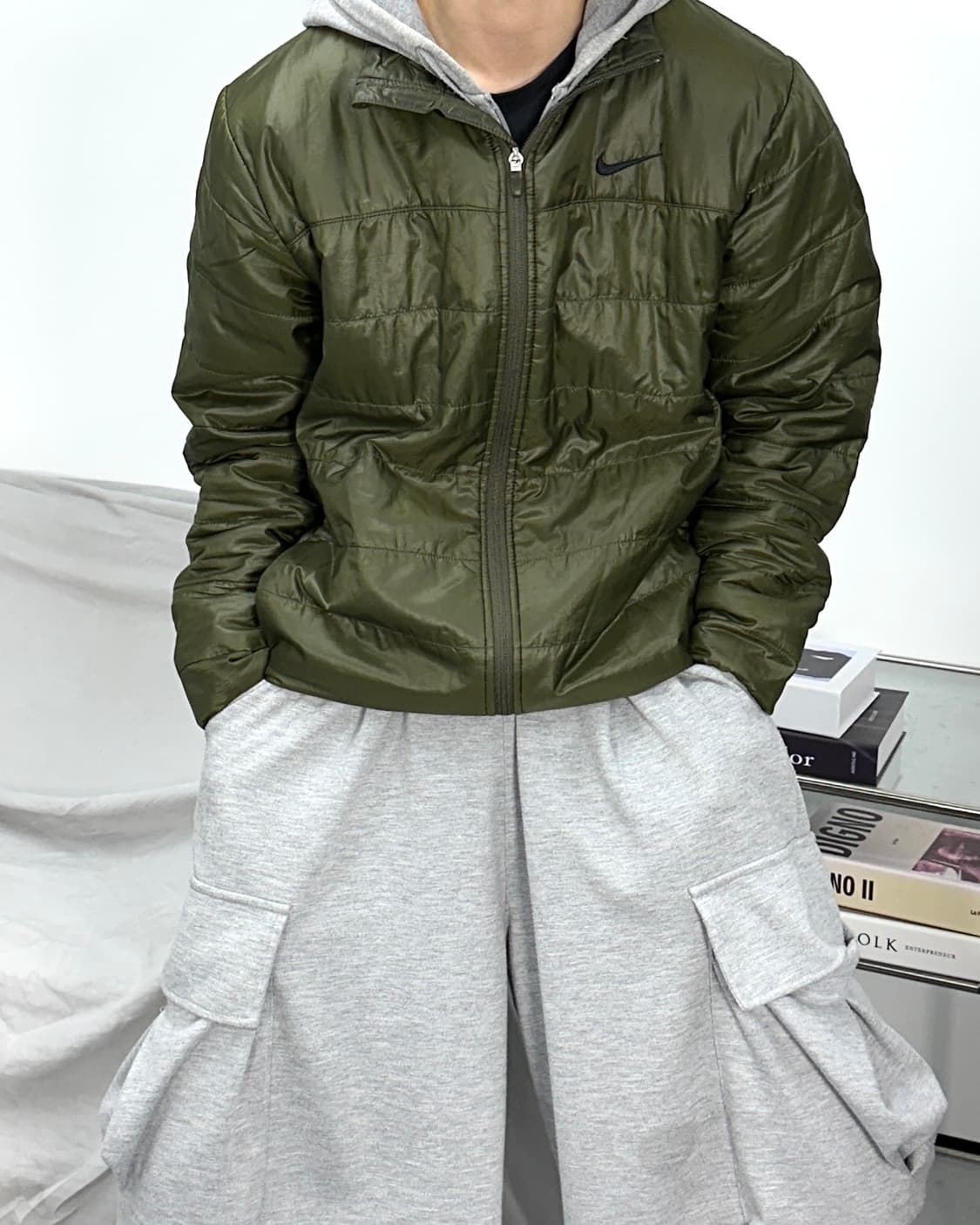 나이키 골프 카키 경량 패딩 자켓 XL 상품이미지1