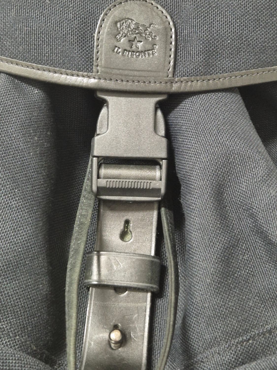 (OS)일비종떼 il bisonte 플랩 투포켓 백팩 다크 네이비 상품이미지5