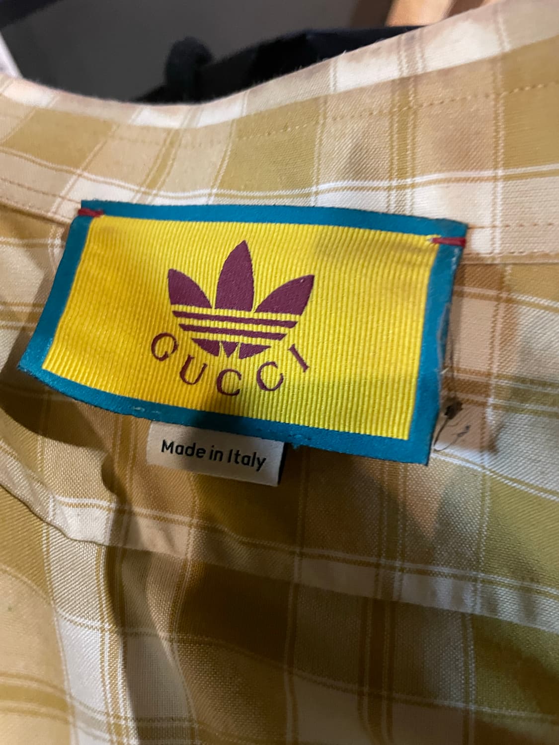 구찌 x 아디다스 콜라보 트레포일 체크셔츠 16 상품이미지7