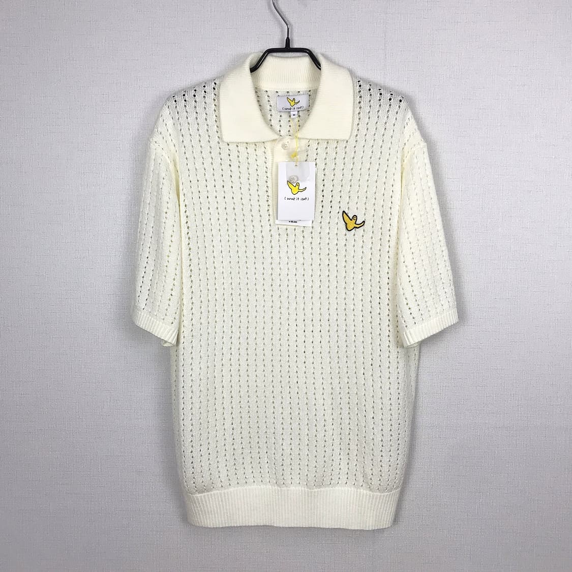 와릿이즌 마크곤잘레스 반팔 카라 니트 새상품 남성M 상품이미지1