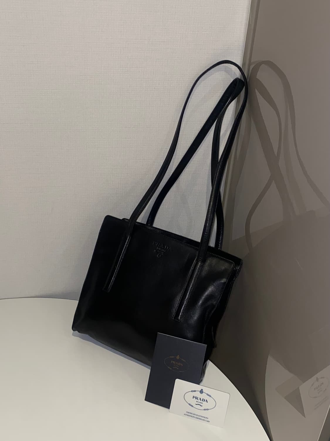 프라다 레더 롱 숄더백 상품이미지5