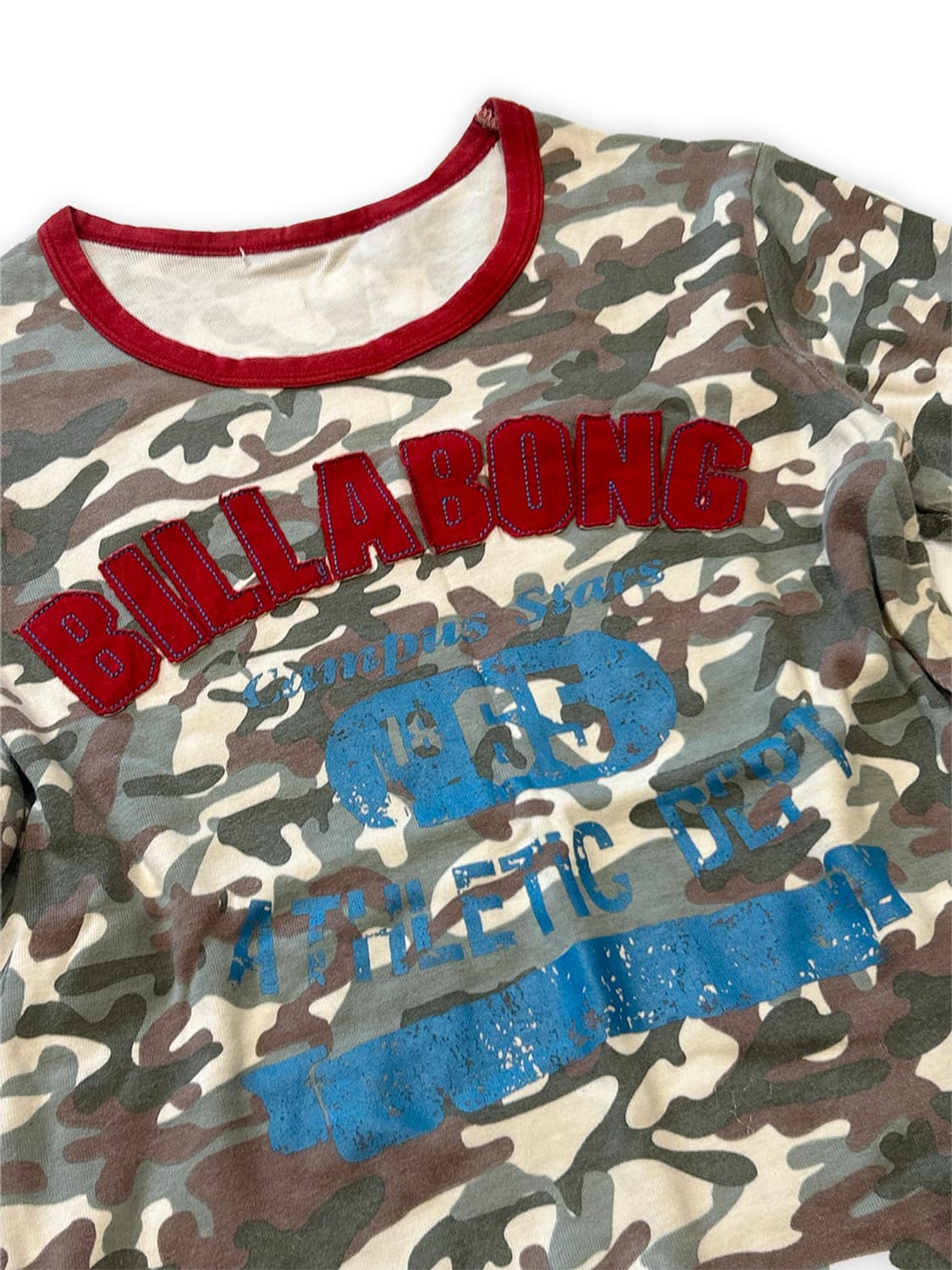 Military patch work ringer tee 상품이미지2