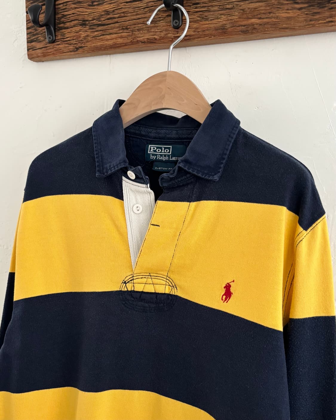 Polo 폴로 랄프로렌 옐로우 단가라 럭비셔츠 상품이미지4