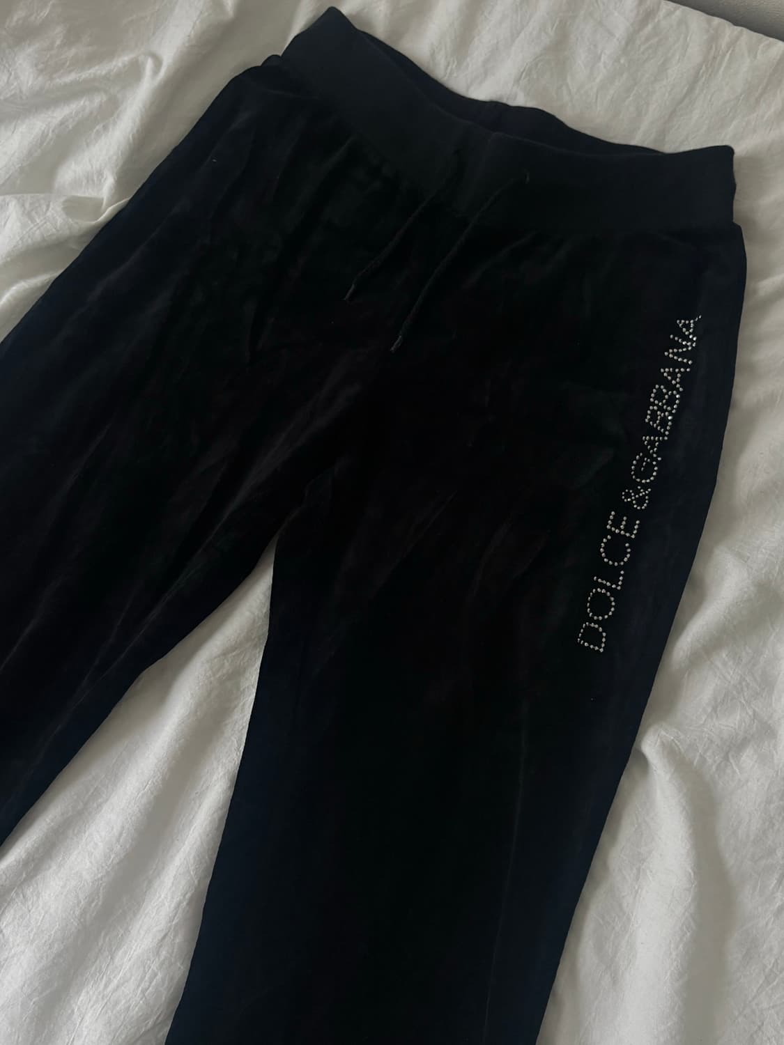 돌체앤가바나 빈티지 로우라이즈 벨벳 부츠컷 팬츠 상품이미지1