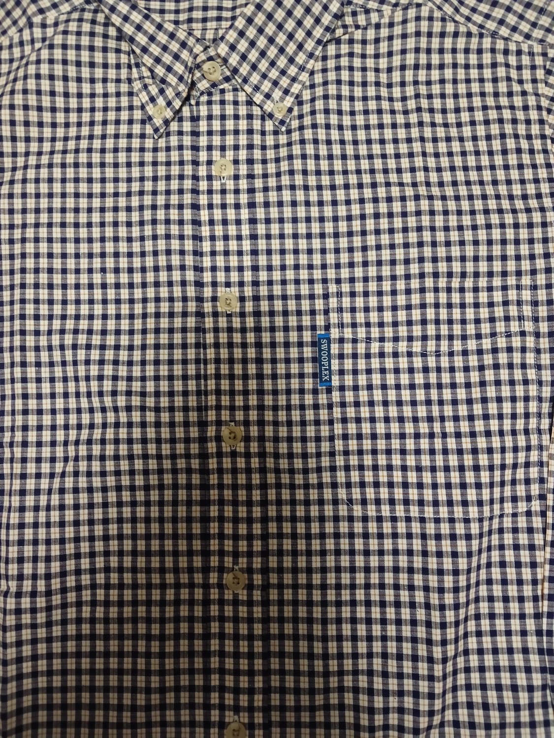 Swooplex 네이비 체크 셔츠 상품이미지2