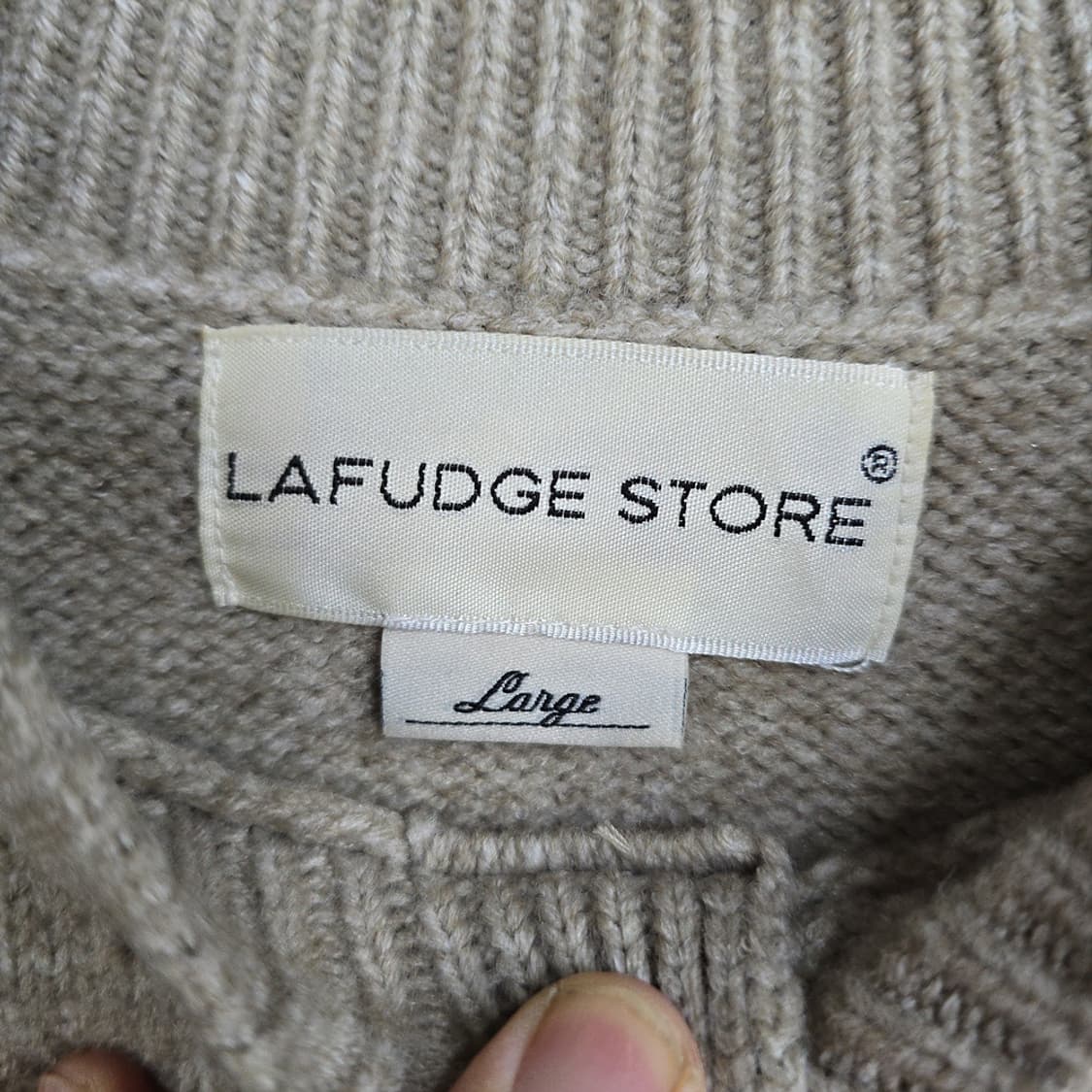 라퍼지스토어(LAFUDGE STORE) 헨리넥 니트 L 상품이미지5