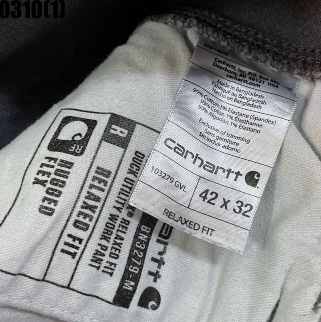 칼하트 면바지 42 상품이미지5